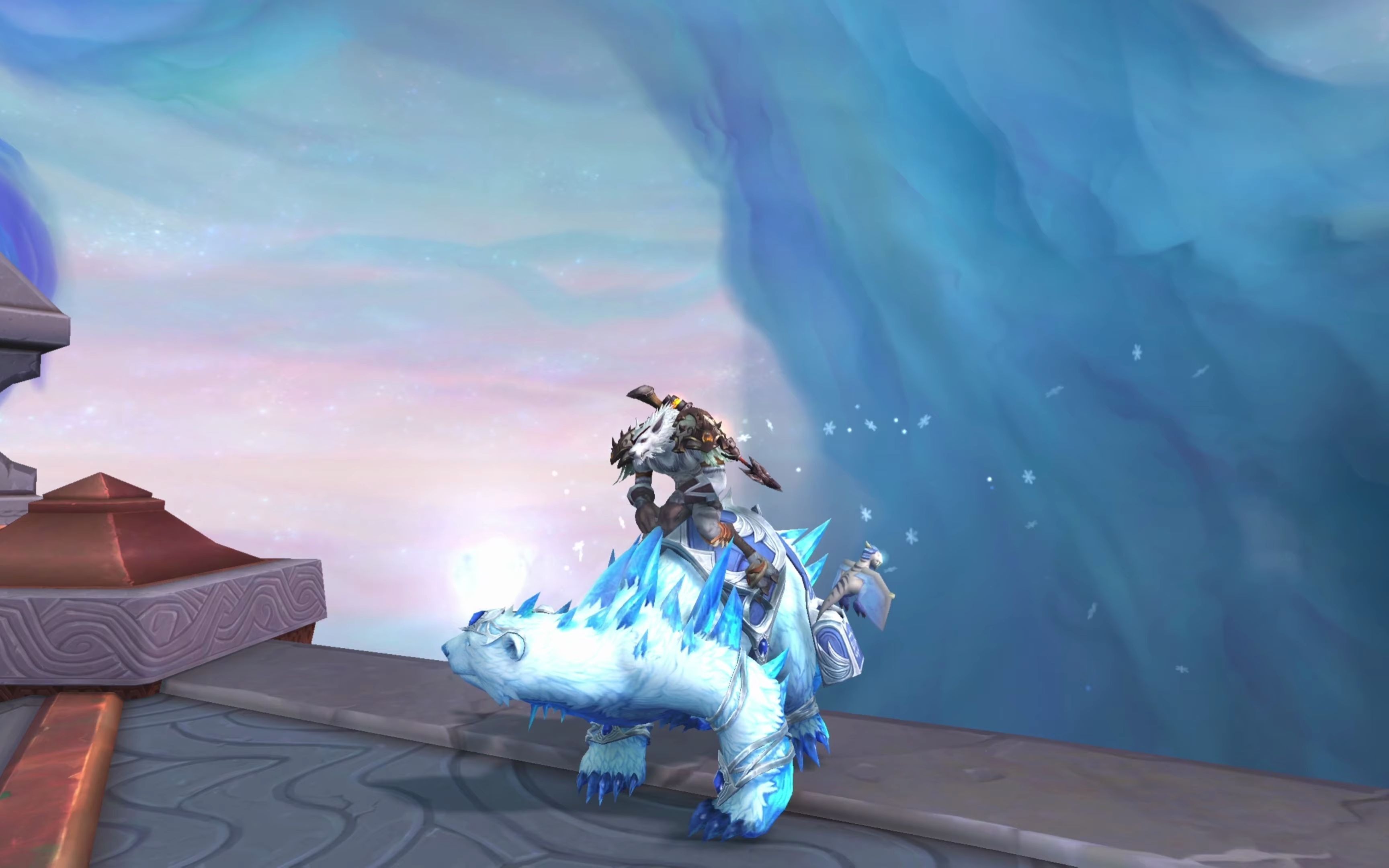 【4k预览】2021暴雪嘉年华魔兽坐骑:暴雪巨熊(自带暴雪特效)_哔哩哔哩