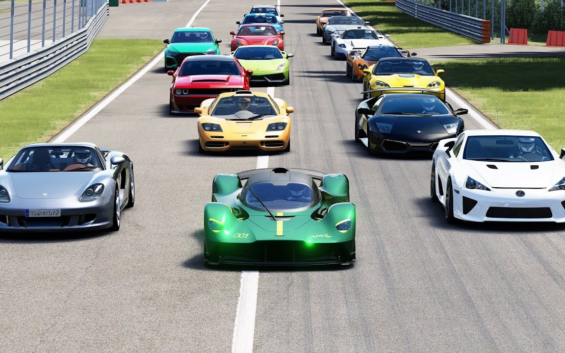 各级别民用超跑性能车赛道圈速对比 assetto corsa