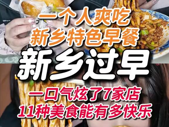 新乡过早,一口气炫7家店11种美食哔哩哔哩bilibili