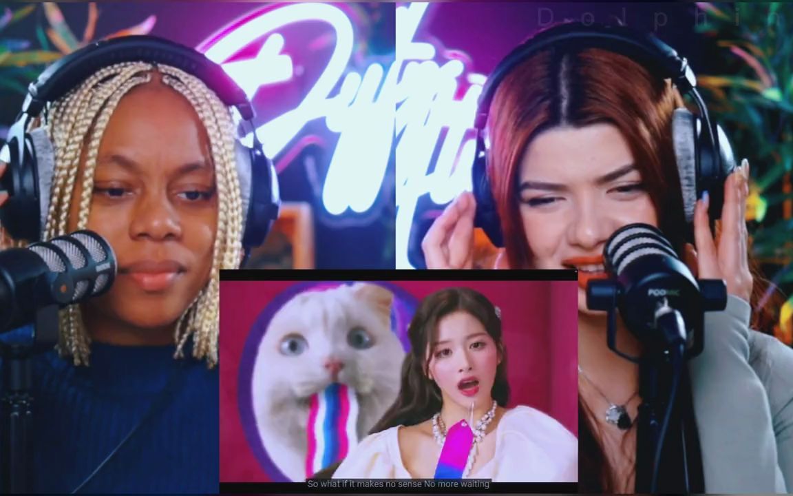 外国姐妹反应视频 nmixx《dice》