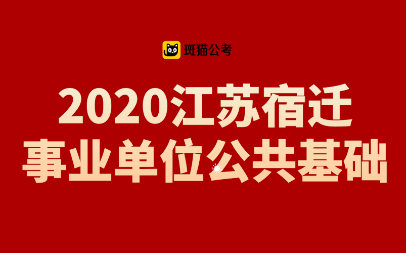 【斑猫公考】2020江苏宿迁事业单位公共基础哔哩哔哩bilibili