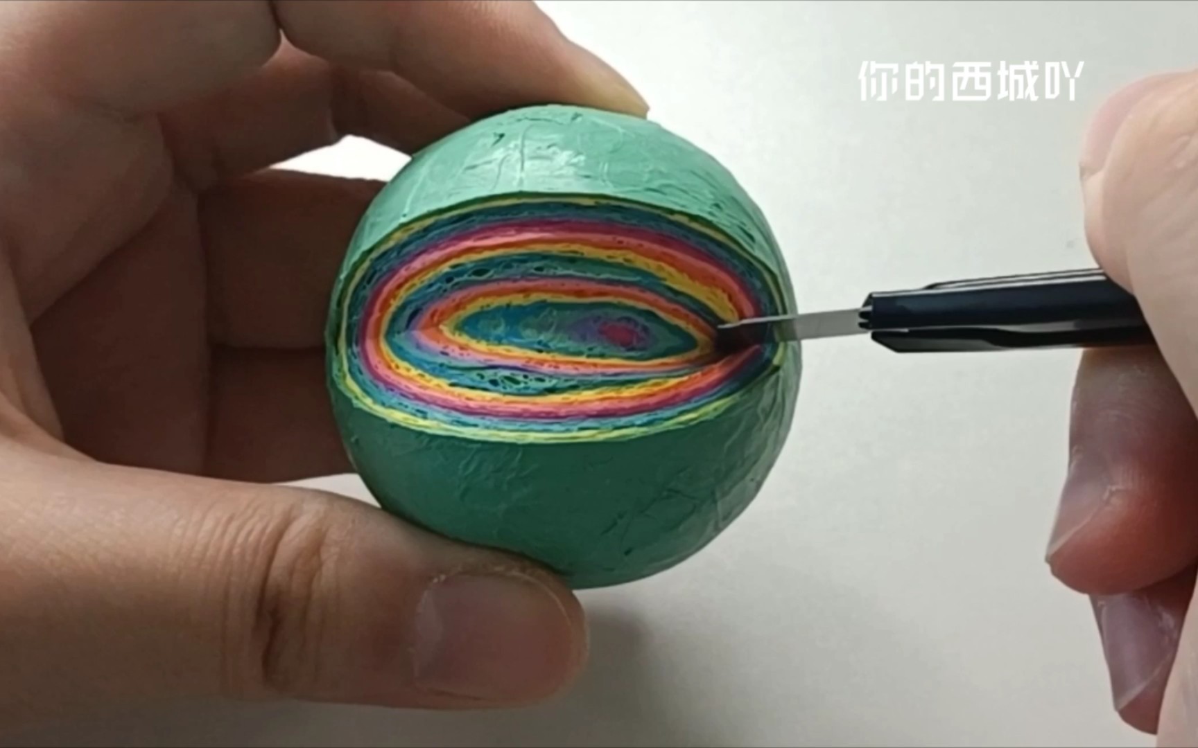 切颗小绿~【胶带球/粘粘球】_哔哩哔哩_bilibili