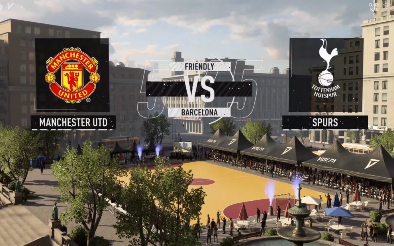 fifa20 街头足球模式10分钟试玩,曼联vs热刺