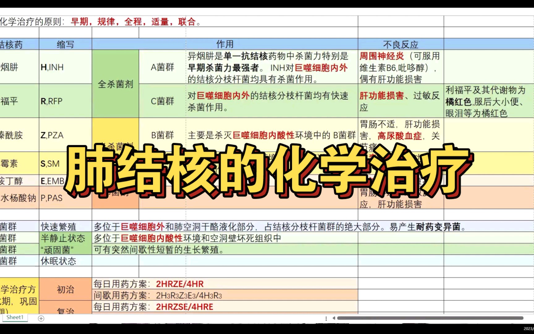 【内科学】肺结核的化学治疗哔哩哔哩bilibili