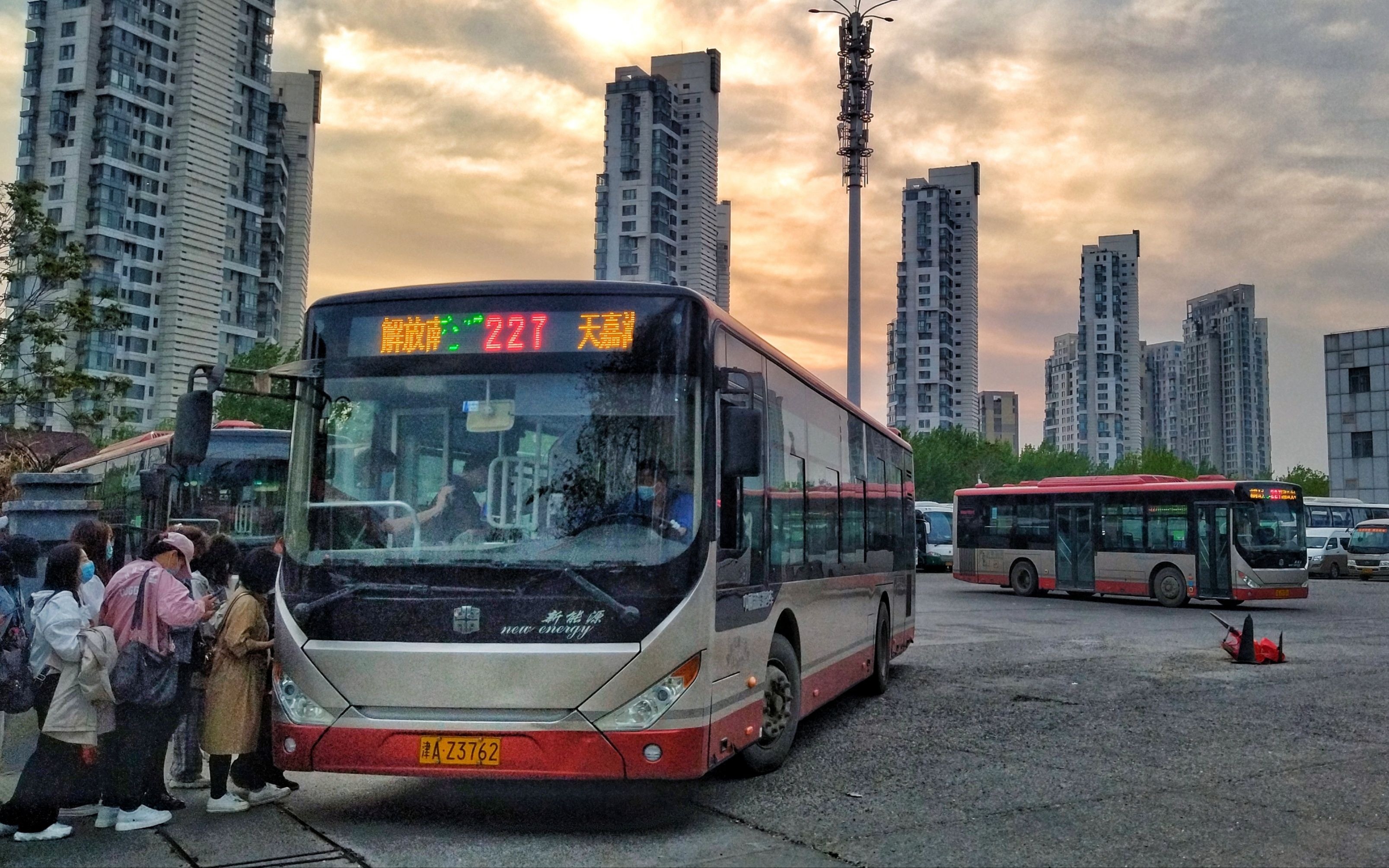 pov120 天津公交227路全程pov 天嘉湖公交站-解放南路公交站