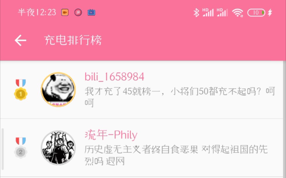 党妹的充电榜哔哩哔哩bilibili