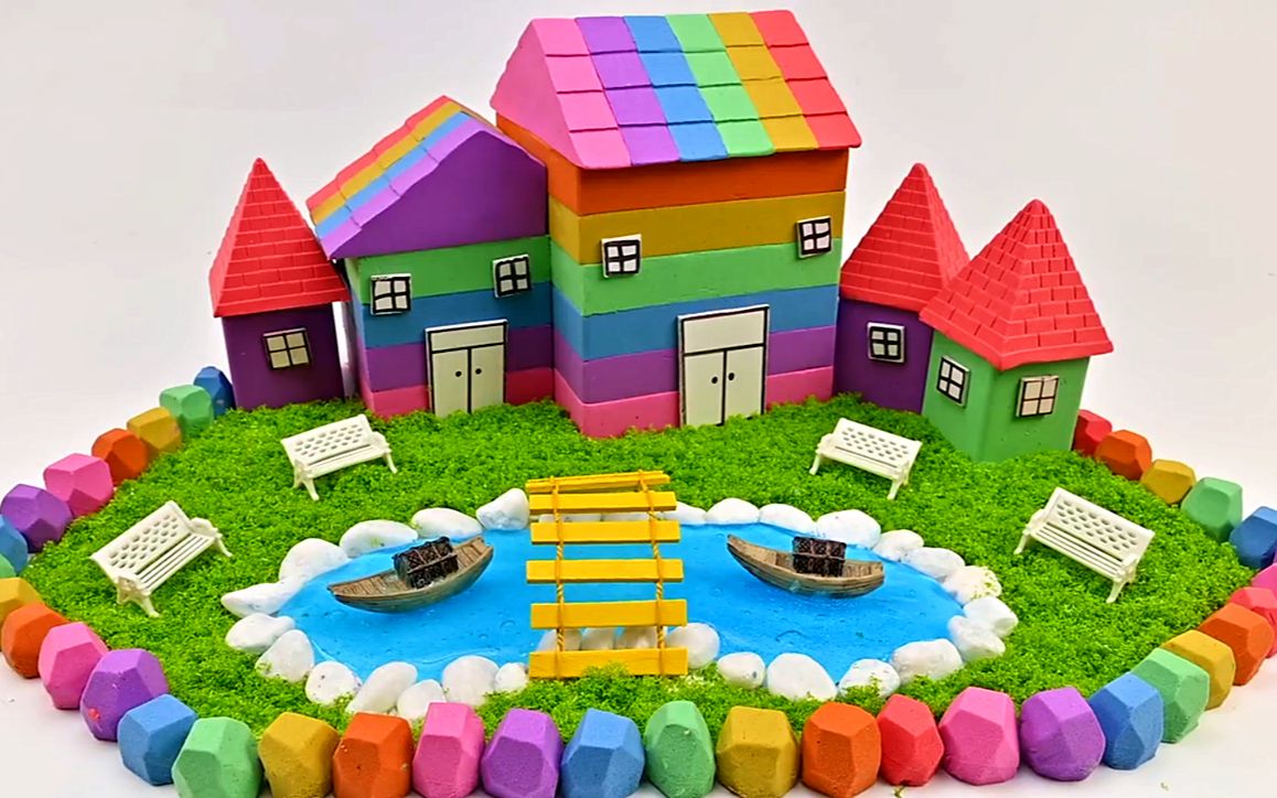 大学生创意手工,自制一座太空沙"度假屋",看完已学废!