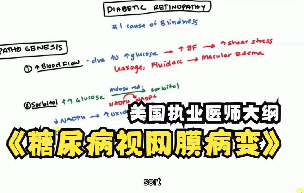 【中英双字】【美国医师执照考试:糖尿病视网膜病变】Diabetic Retinopathy for USMLE Step 1 and USMLE Step 2哔哩哔哩bilibili