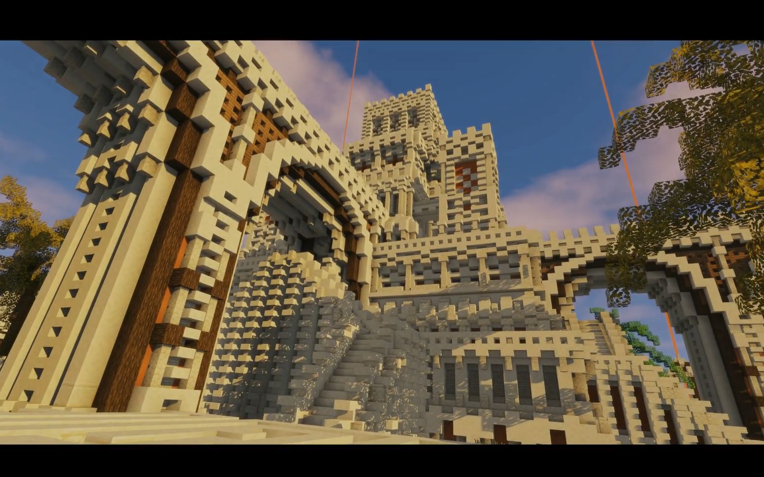 沙漠神庙 我的世界延时摄影