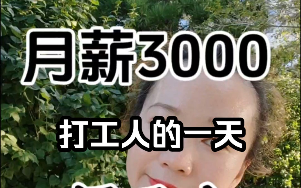 月薪3000打工人的一天哔哩哔哩bilibili