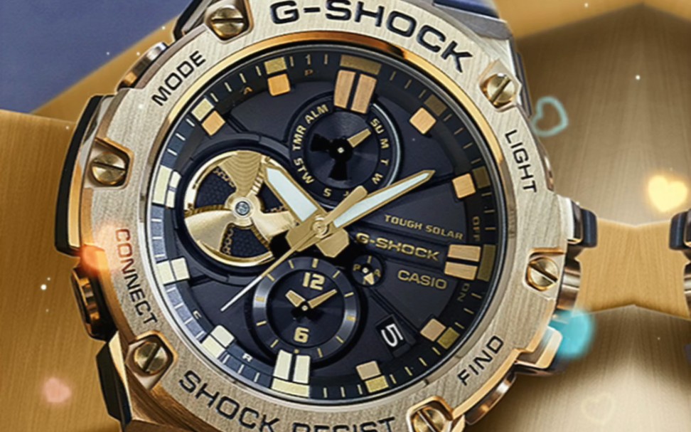 casio卡西欧手表男黄金时代gshock钢铁之gst-b100gb-1a9 #金叶广场一