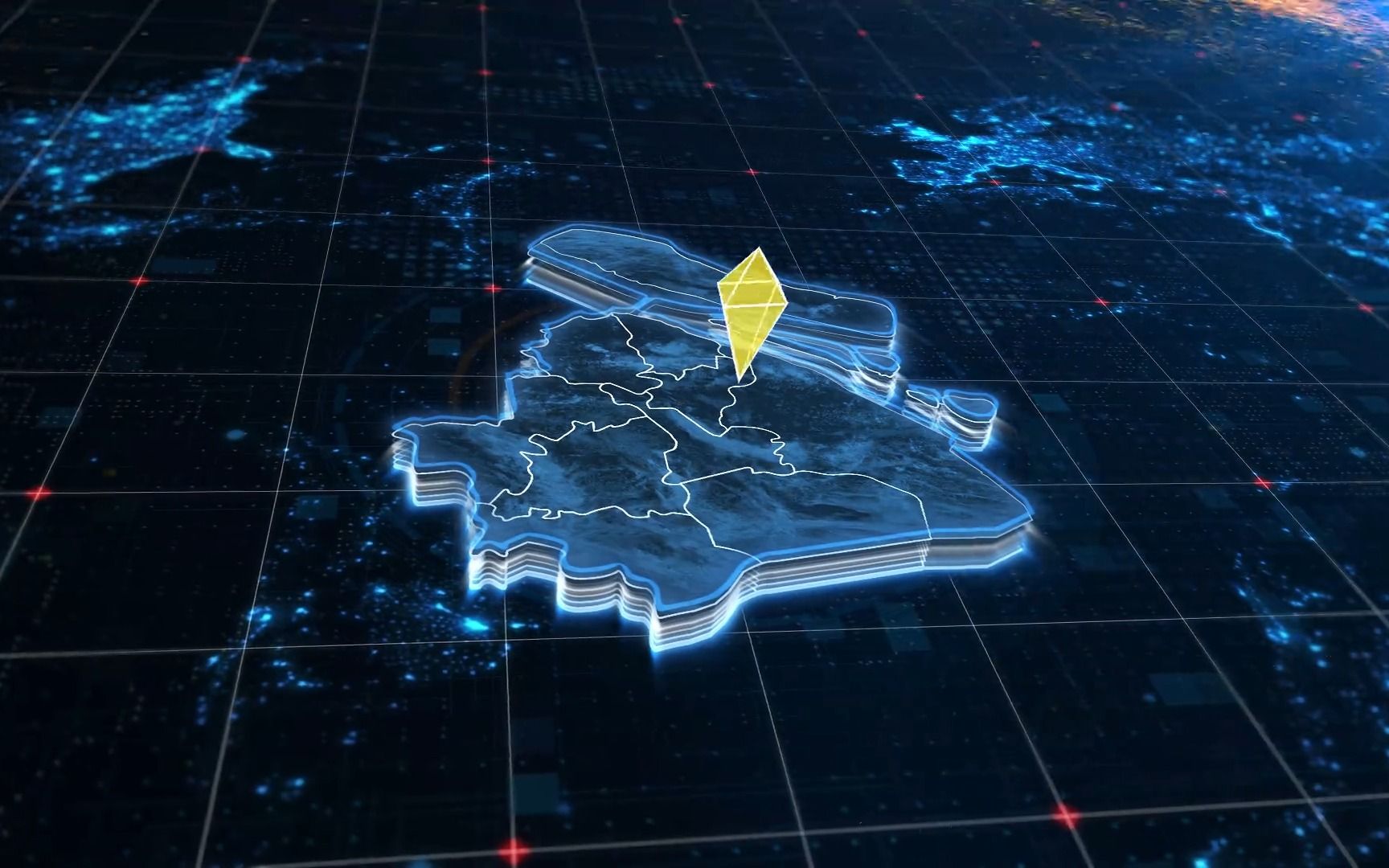 俯冲上海地图ae模板