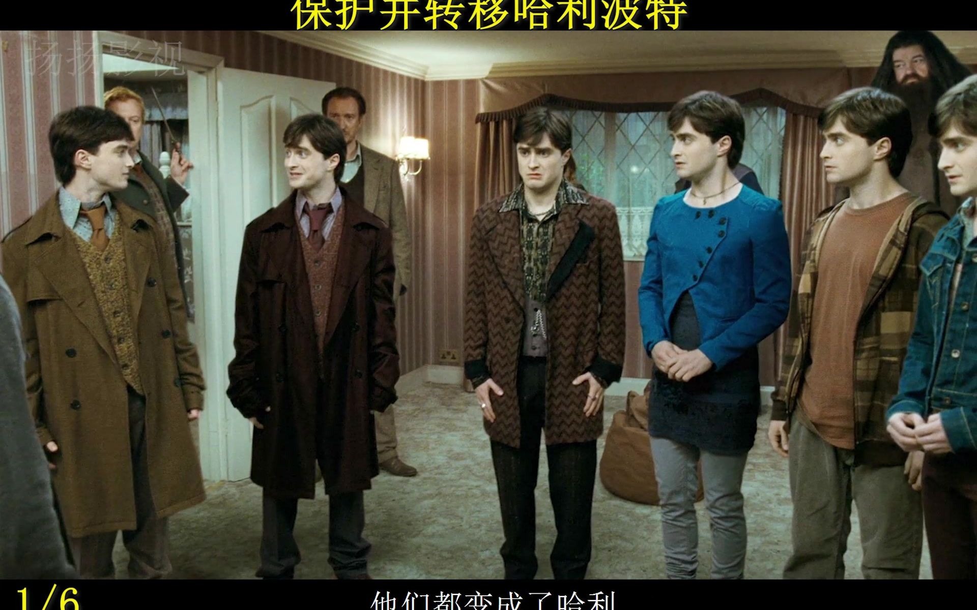 【扬扬】喝下复制水,变出7个哈利波特 哈利波特与死亡圣器上1/6