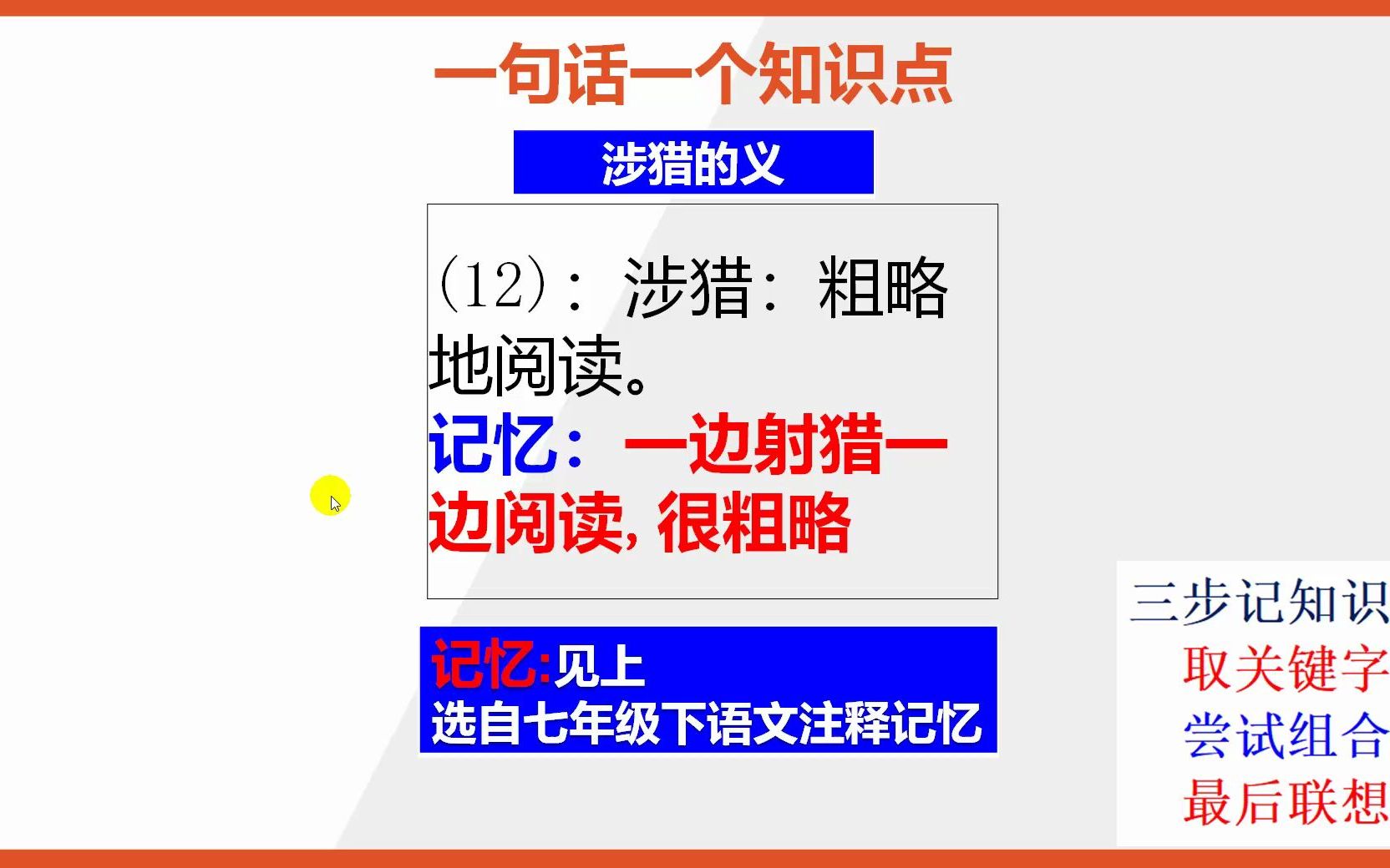 【七年级下册语文】15秒快速记忆射猎的含义哔哩哔哩bilibili