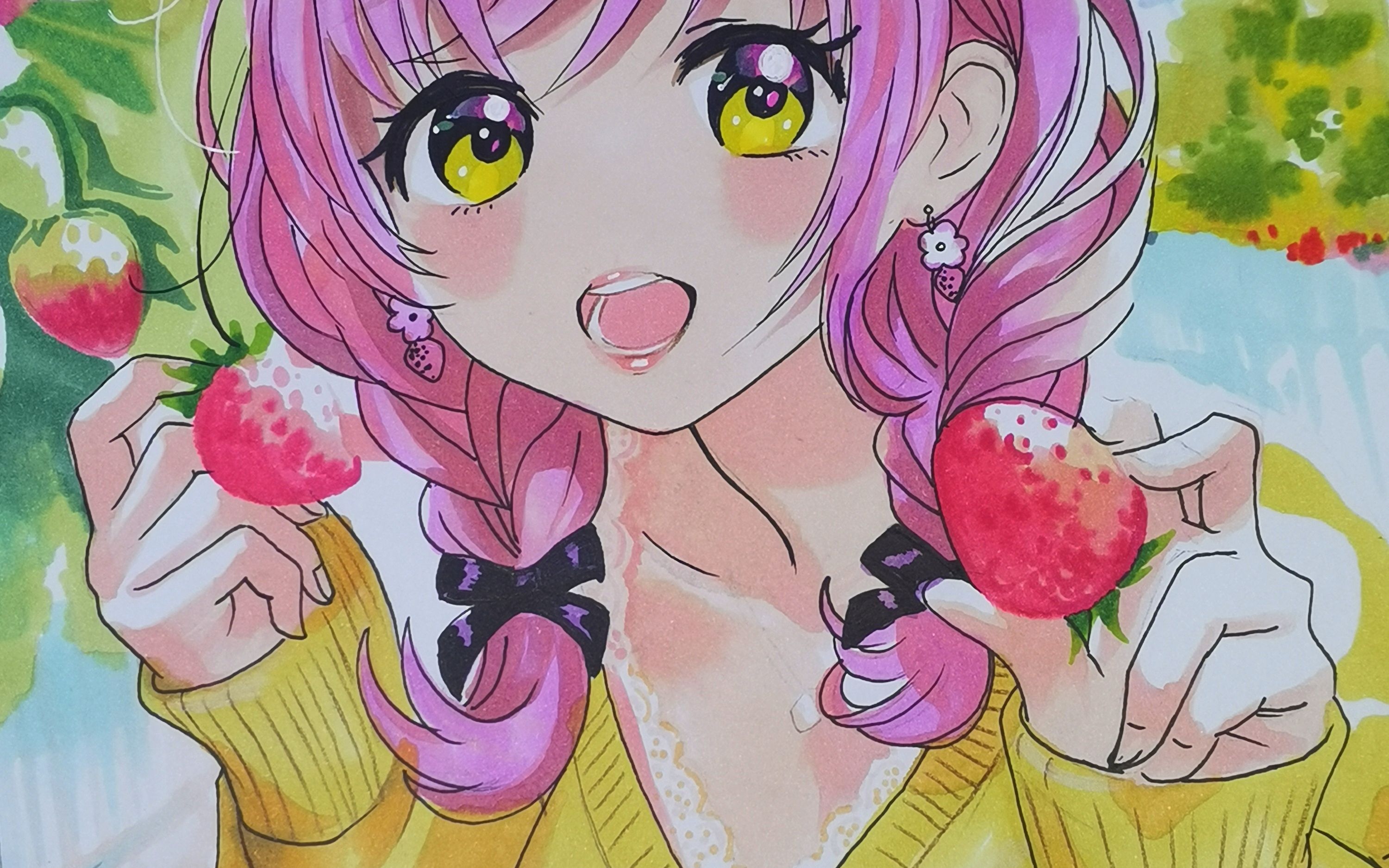 活动作品动漫美少女马克笔上色合吾画舍视频教学
