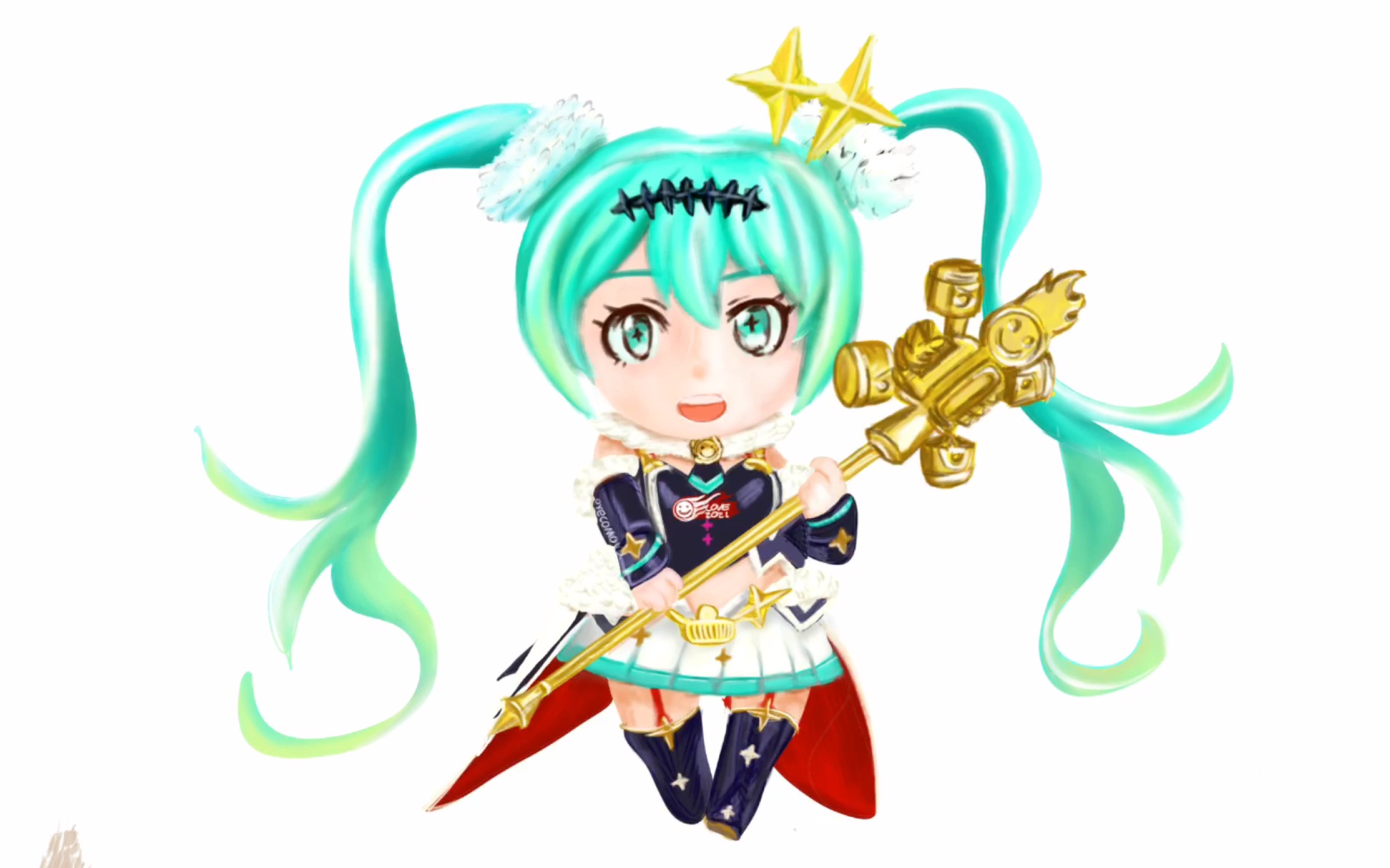 画个手办 卡通迷你 初音_哔哩哔哩 (゜-゜)つロ 干杯~-bilibili