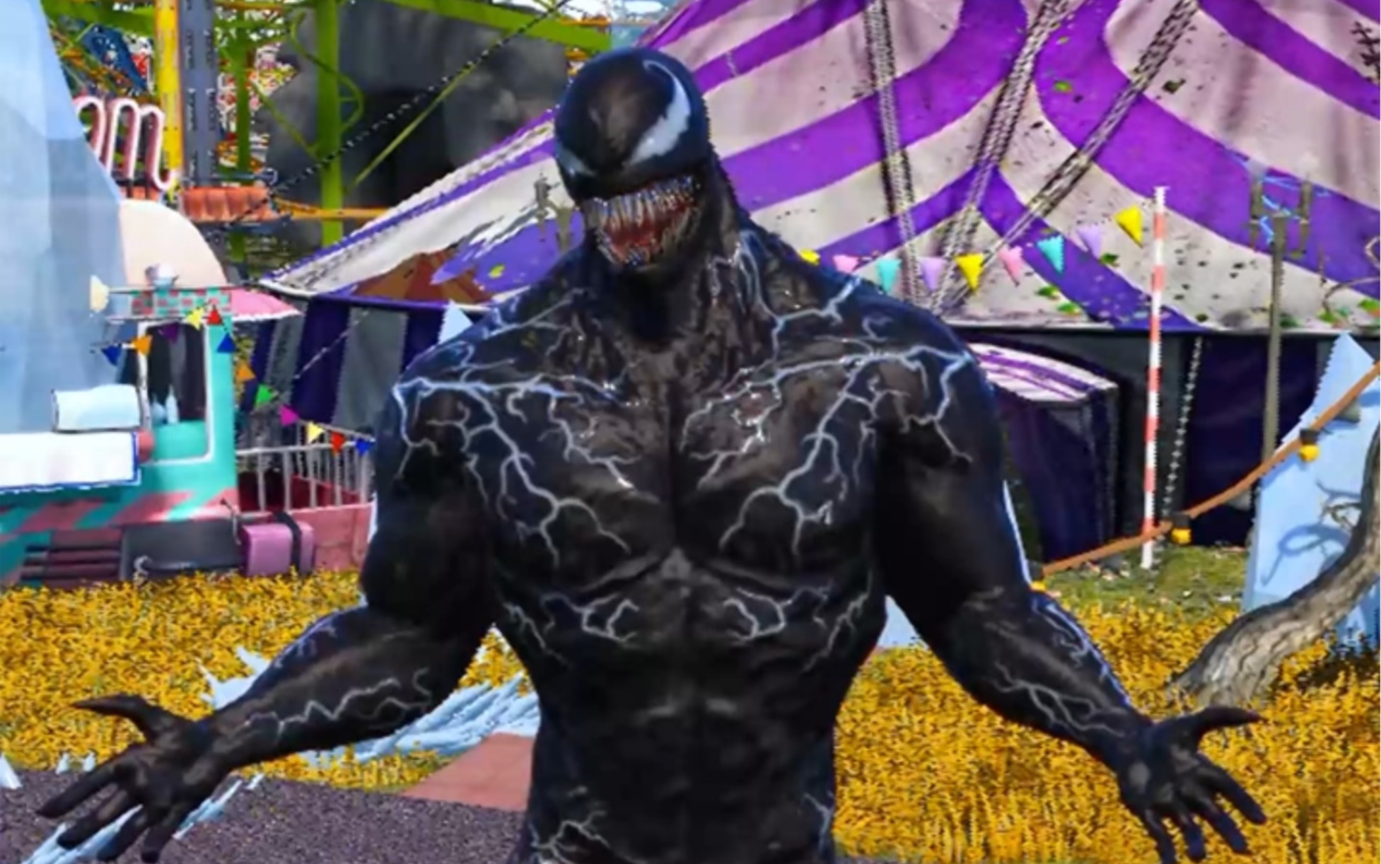 奥特曼被毒液抓了