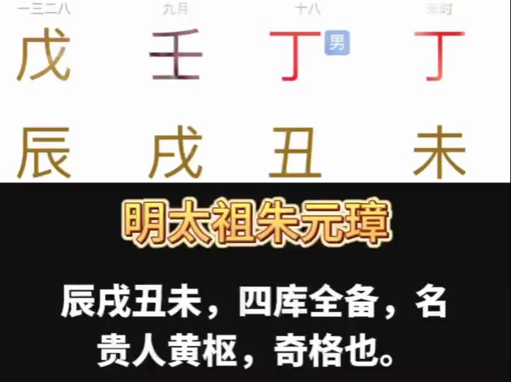 朱元璋八字