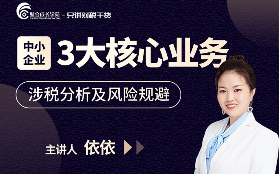 金四严控下,「中小企业3大核心业务」涉税风险有哪些?具体如何规避?哔哩哔哩bilibili