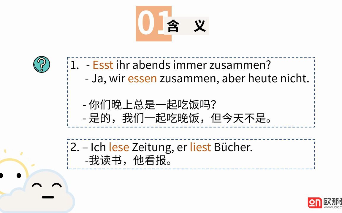 【欧那德语】了解德语不规则动词的现在时变位lesen / essen哔哩哔哩bilibili