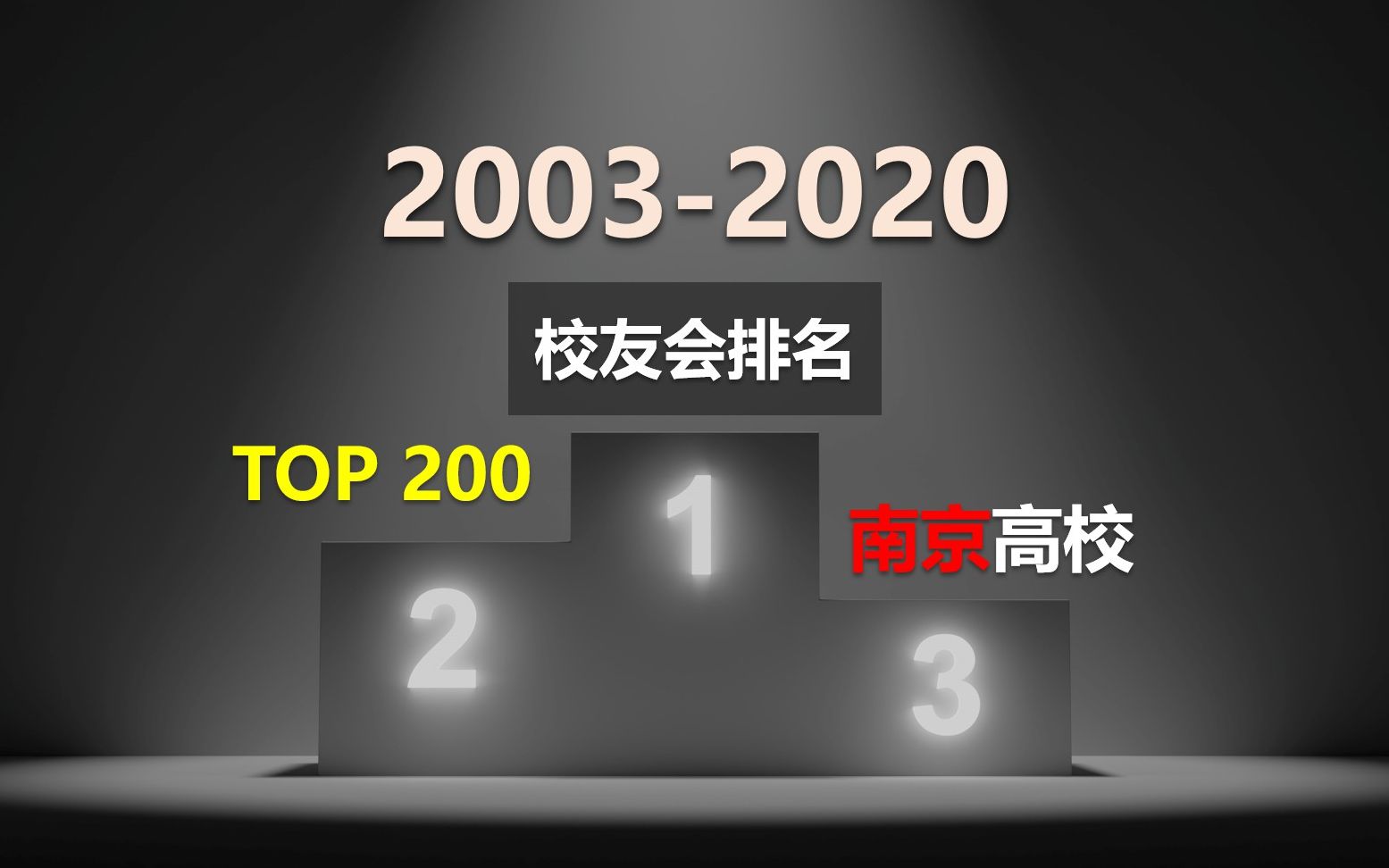 20032020年 TOP 200 中的南京高校排名数据可视化哔哩哔哩bilibili