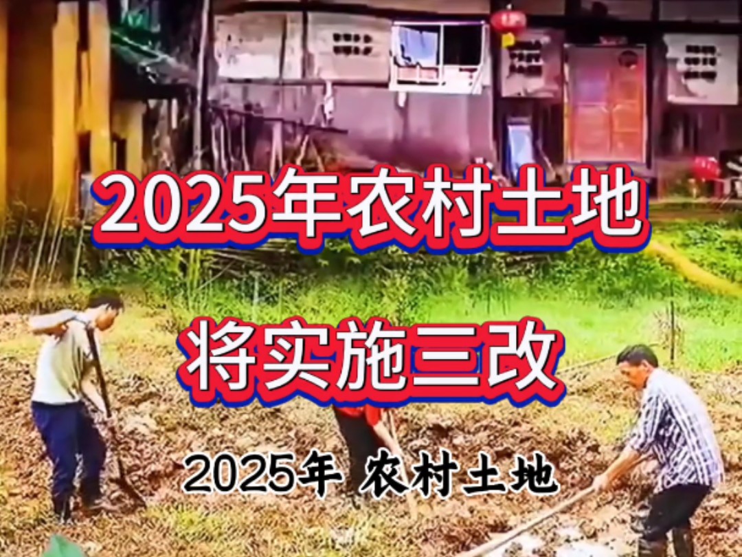 2025年农村土地将实施“三改”哔哩哔哩bilibili