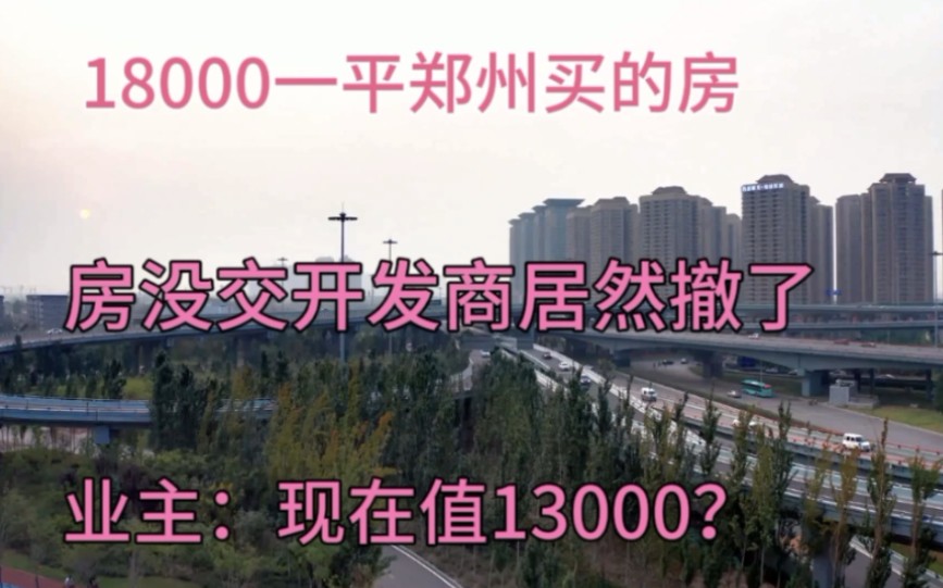 我真的服了,18000一平郑州买的房,开发商居然撤资了哔哩哔哩bilibili