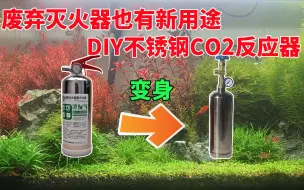 Video herunterladen: 废弃灭火器也有新用途，DIY不锈钢CO2反应器