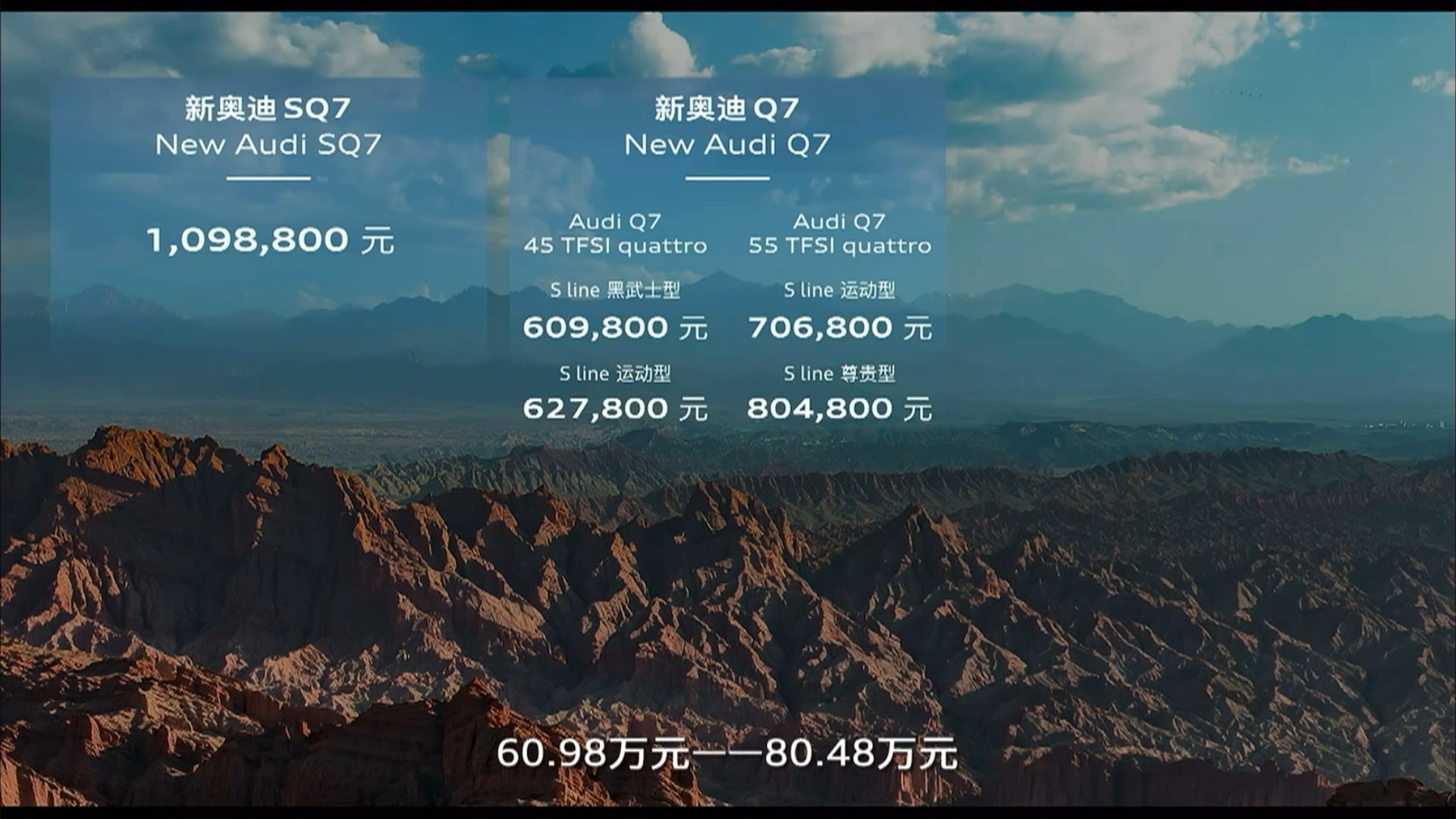 新奥迪Q7 Q8 SQ7 正式上市!哔哩哔哩bilibili