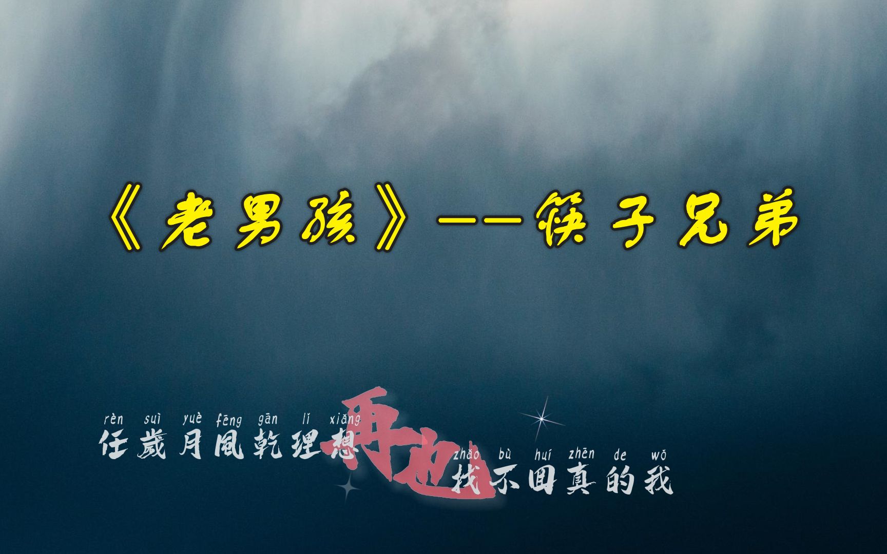 【动态歌词排版】【老男孩—筷子兄弟】“任岁月风干理想 再也找不回真的我”哔哩哔哩bilibili