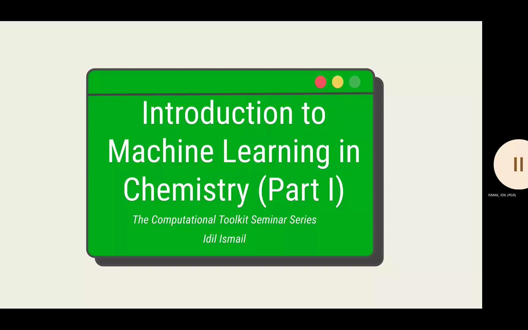 2. Machine Learning in Chemistry for Undergraduates  Part I哔哩哔哩bilibili