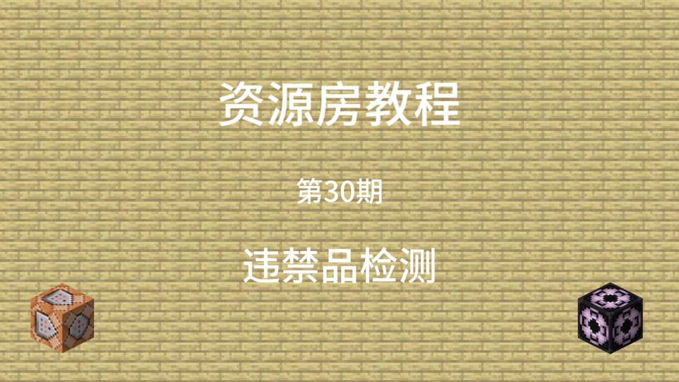 资源房教程第30期:违禁品检测