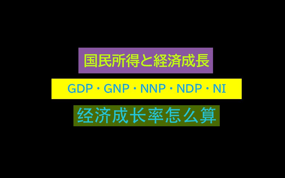 【EJU经济】国民所得与经济成长,GDP是什么?附加价值是什么?从零开始学经济#10哔哩哔哩bilibili