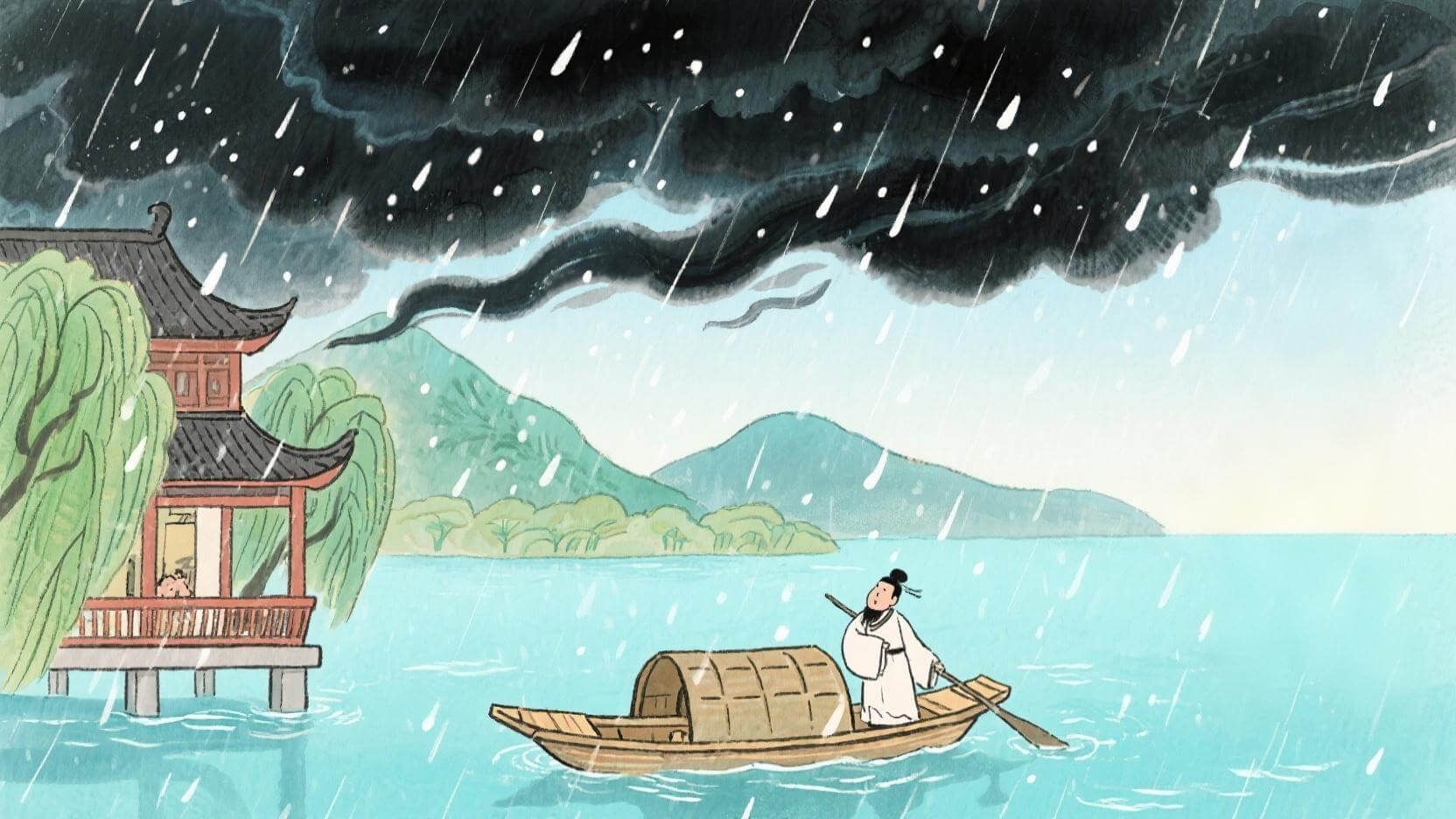 《六月二十七日望湖楼醉书》苏轼.最近老下雨,适合这首诗!