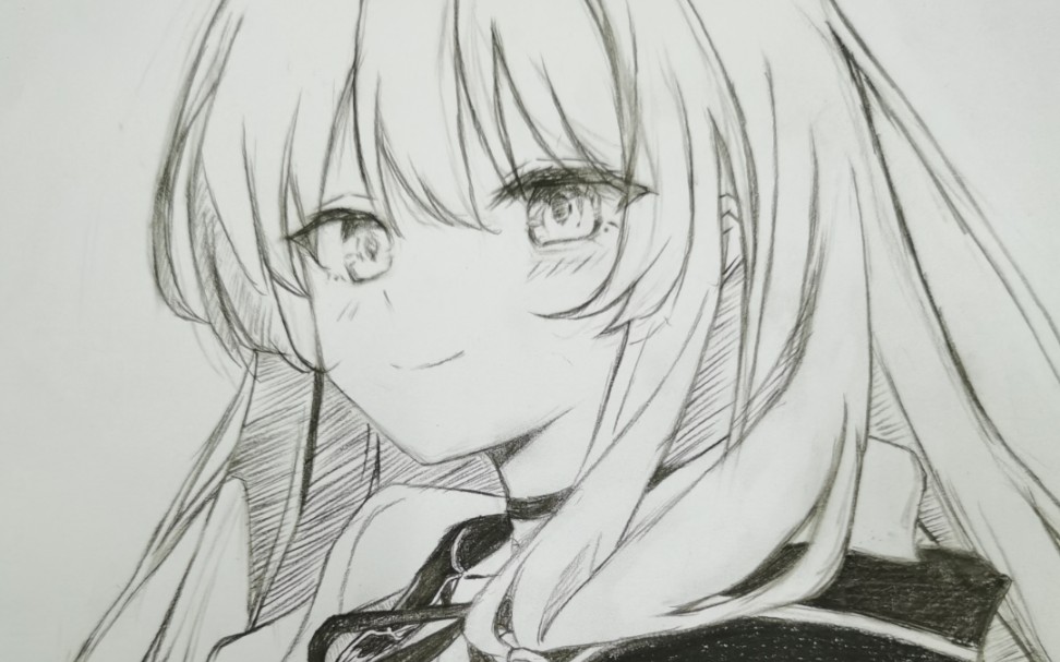 「画一个伊蕾娜小姐～」用时3小时30分钟左右的临摹