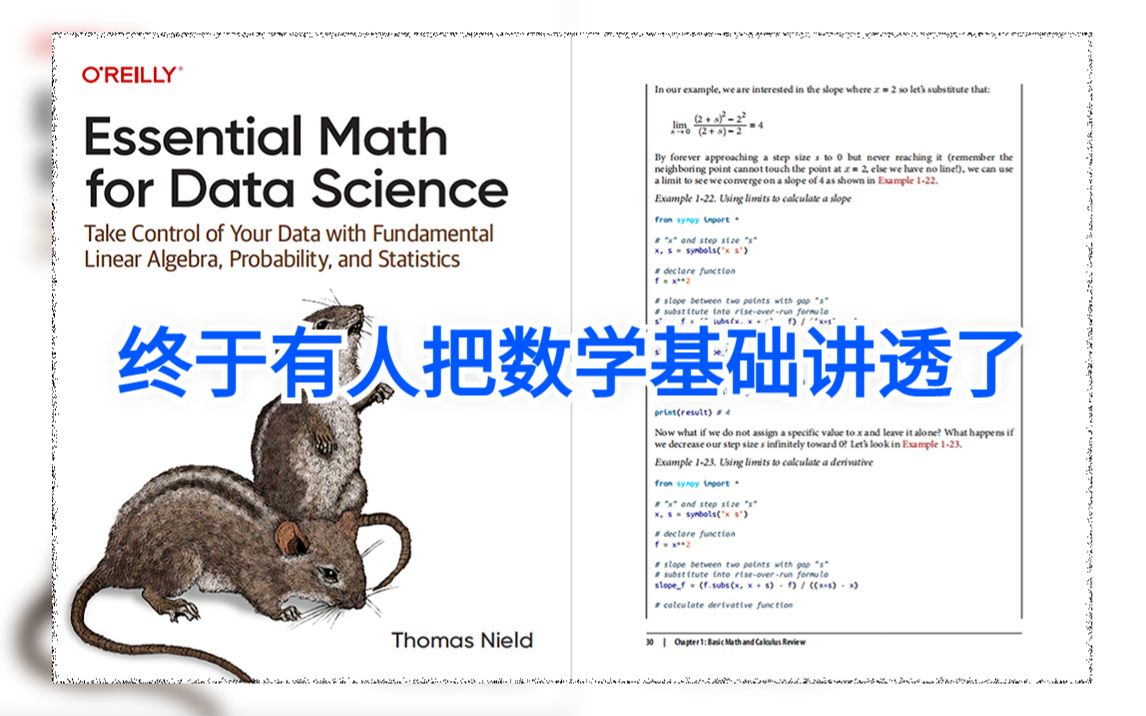 【机器学习基础数学教程书】基于python利用 SymPy、NumPy 和 scikitlearn库来学习机器学习背后的数学哔哩哔哩bilibili