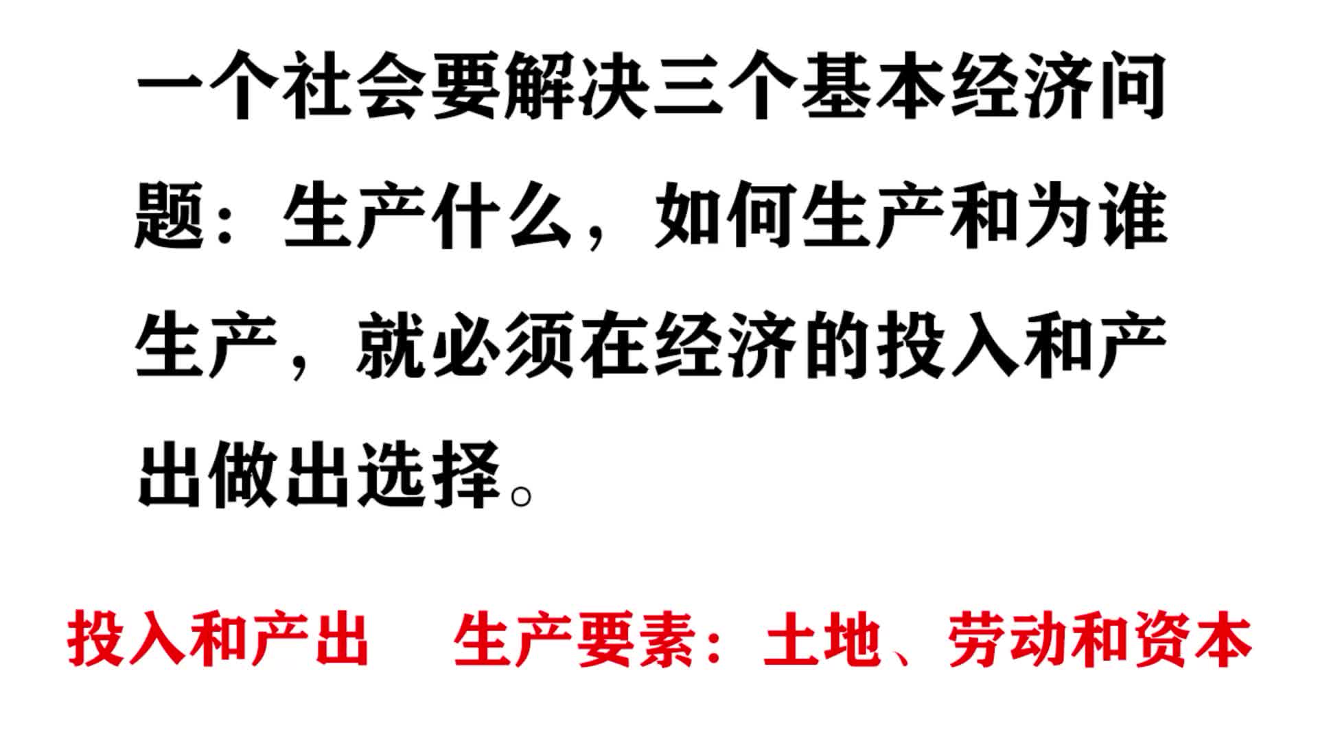 投入和产出 生产要素:土地、劳动和资本哔哩哔哩bilibili