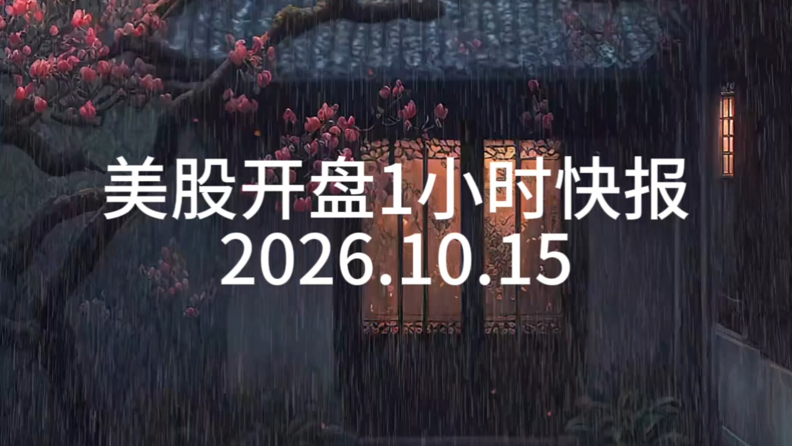 美股开盘1小时快报26.10.15