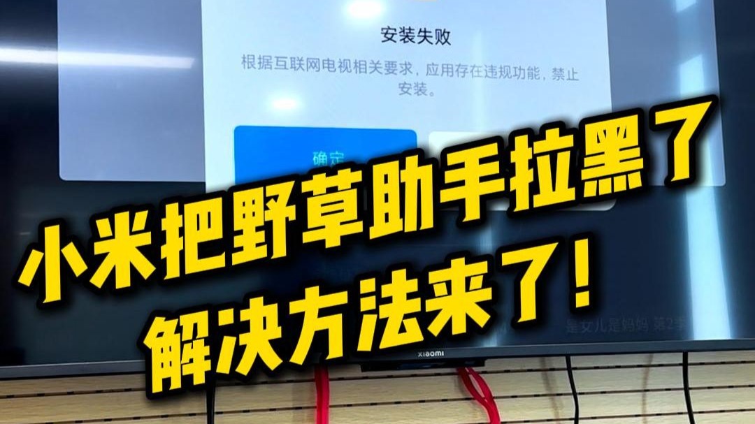 小米电视用不了野草助手了,解决方法!