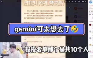 Download Video: gemini谈梦之队投票，“我要是固定大名单选手我就去了”