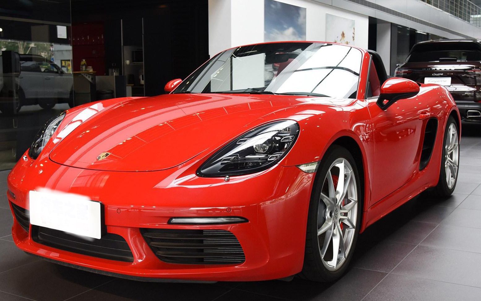 实拍车保时捷718boxster性能最强的四缸发动机这声浪真的太有诱惑性了