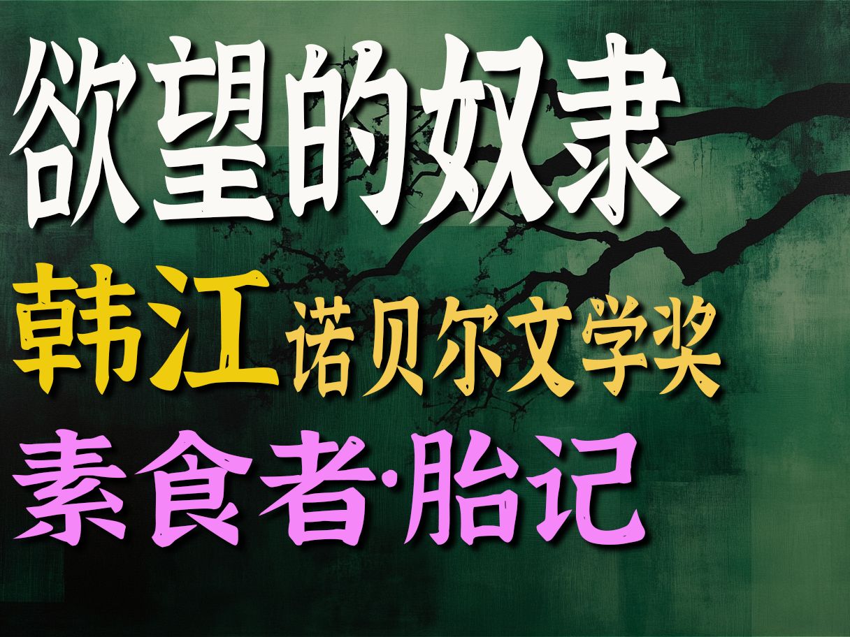 胎记|韩江怎么写被欲望奴隶的人|诺贝尔文学奖得主韩江中篇小说哔哩哔哩bilibili