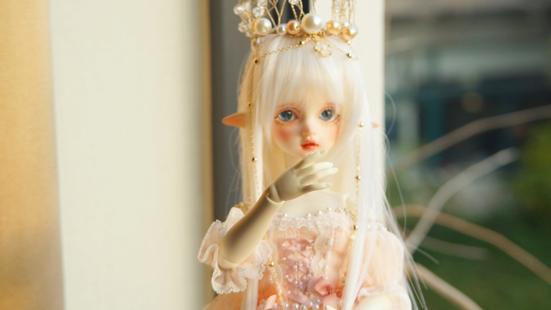 bjd摄影 白发公主f妹 你蓝色眼眸中是星辰大海