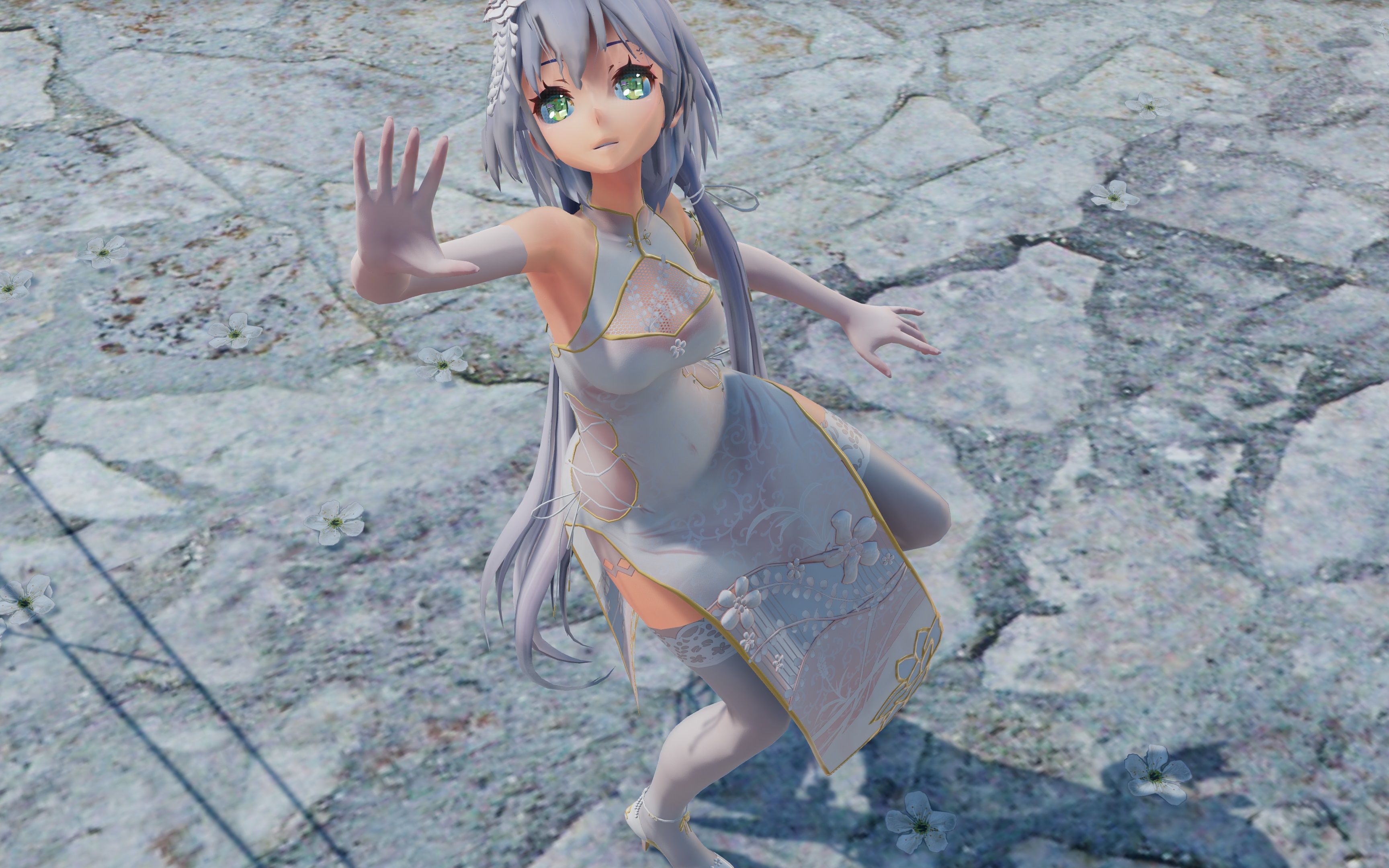 [旗袍洛天依mmd]横平竖直点捺勾折皆变化 笔走龙蛇墨书春秋尽潇洒