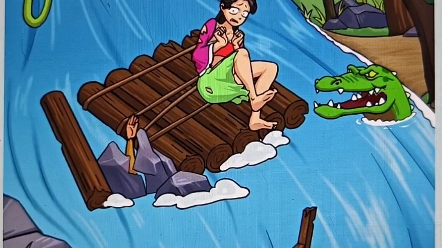 美女差点被鳄鱼吃掉