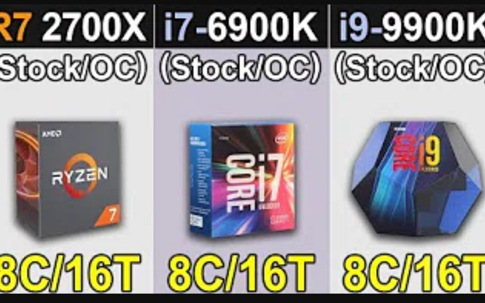 R7 2700X Vs. i76900K Vs. i99900K AMD当家主将大战Intel顶级双雄(姑且这么起名吧)哔哩哔哩bilibili