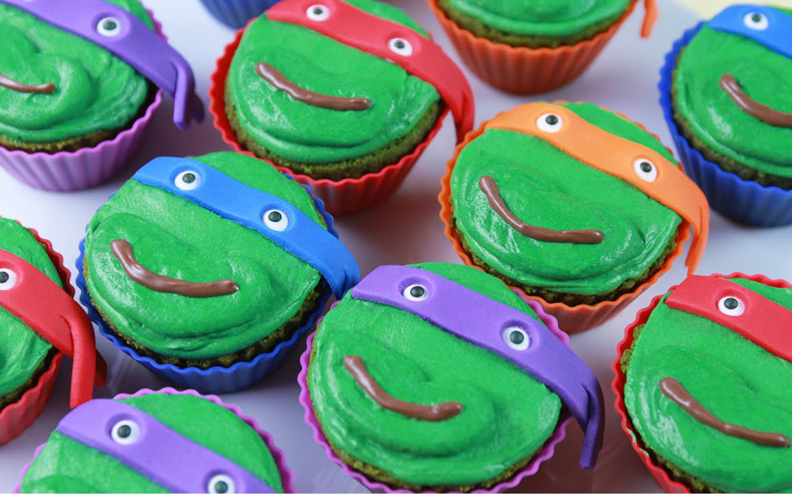 【洛洛烘焙坊】教你做忍者神龟纸杯蛋糕 @柚子木字幕组