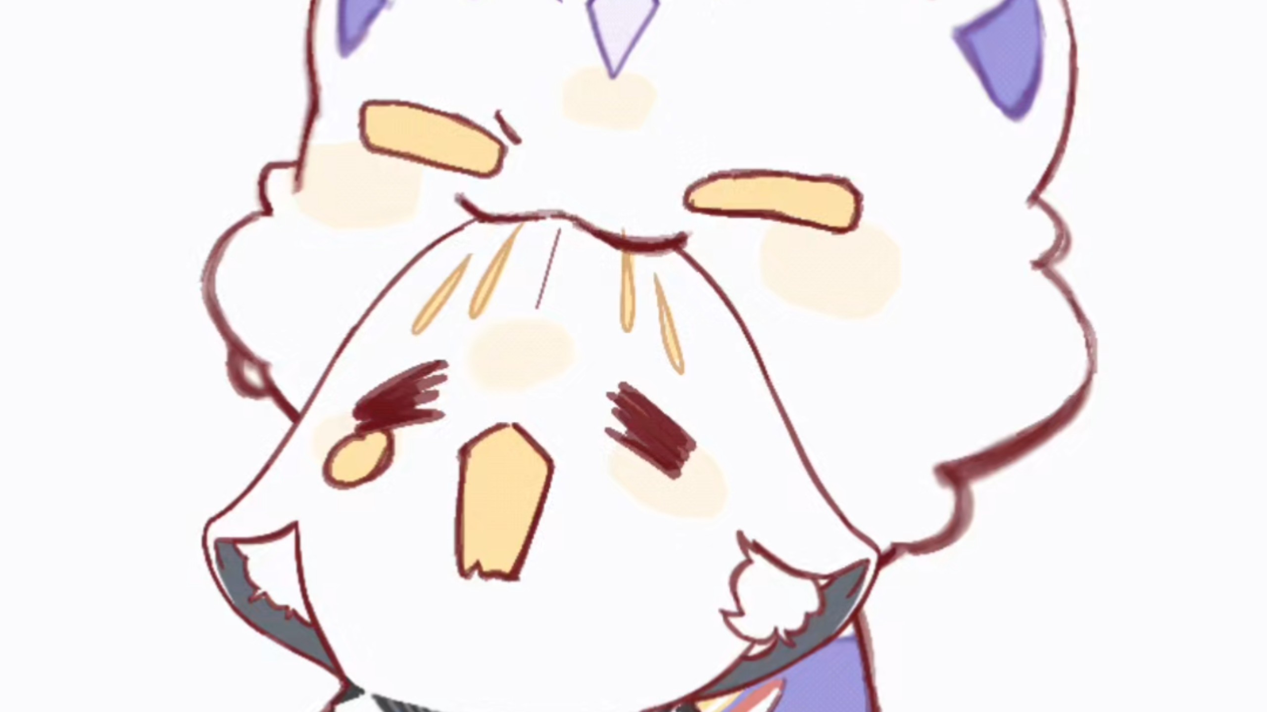小奈猫偷石头失败后被迪咪猛嘬。红奈蓝奈过两天补上，这两天上班太忙了