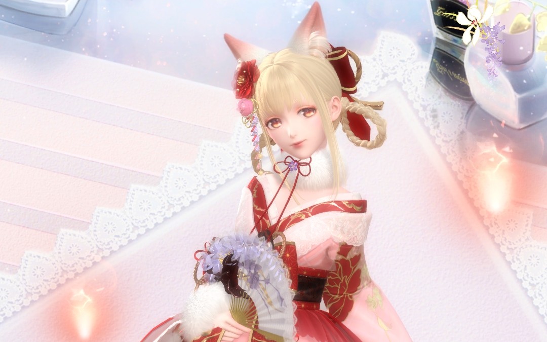 《闪耀暖暖》狐狸套的耳朵跟尾巴好可爱!