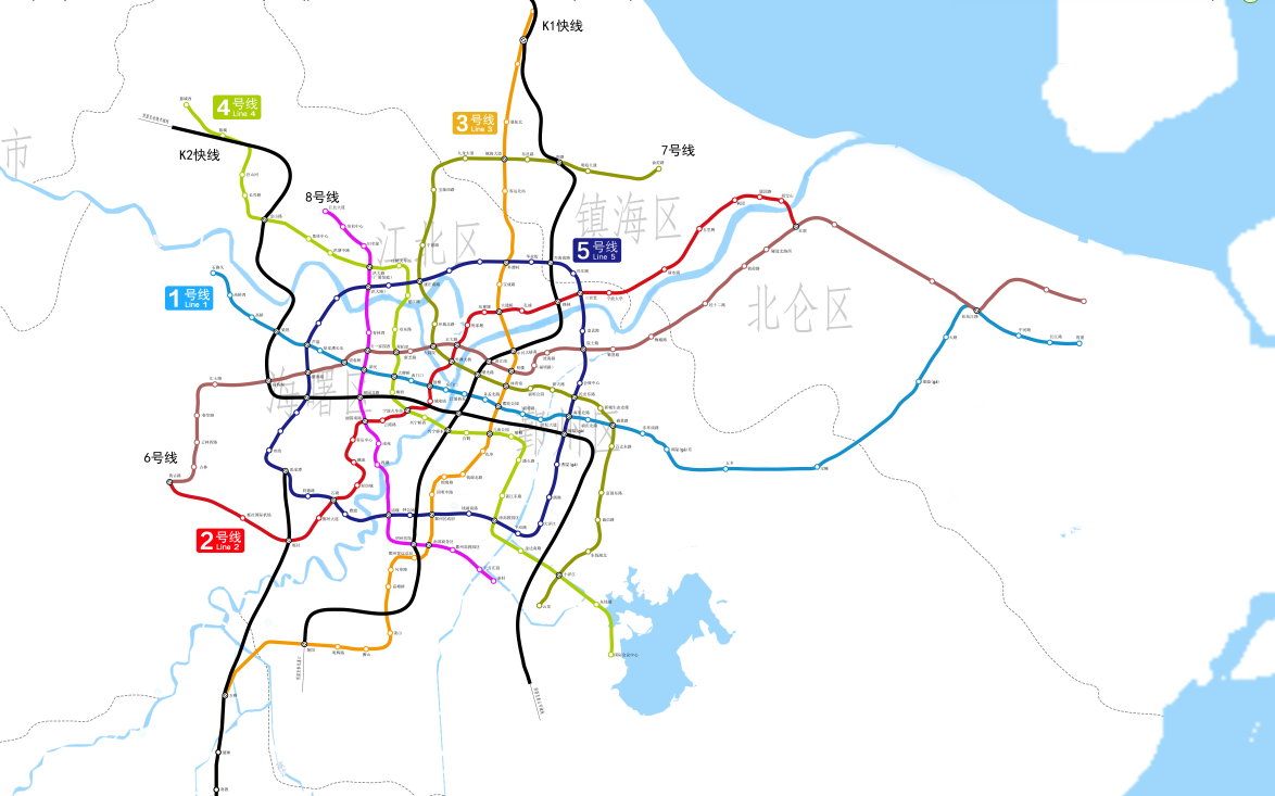宁波地铁规划2030图片